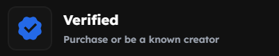 Verified badge